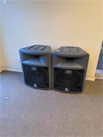 2 Peavey PR15 speakers 28 1/2"tall