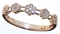 10kt Rose Gold Vintage Style Diamond Ring
