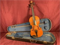 Auntique violin in Wooden "coffin" case