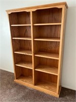 Large oak wood book shelf with shelves