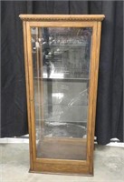 Wood Display Case w/2 Glass Shelves