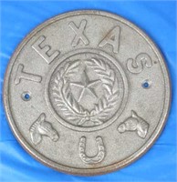 Cast Iron "Texas" Wall Hanging Plaque