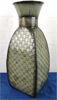 Decorative Metal Vase, 21"H