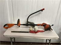 Electric hedge trimmer, weed eater head, B&D hand