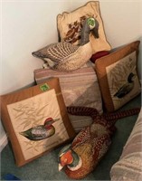 Decorative Pillows. Canadian Goose, Pheasant Etc