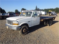 1993 Ford F450 12' S/A Flatbed Truck