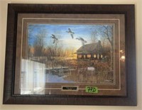 Jim Hansel Signed Duck Hunting Print. Truck And