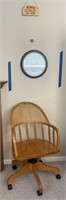 Oak Swivel Chair, Wall Clock, Me And My Old Crab