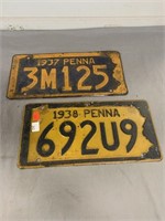 (2) Pennsylvania License Plates
