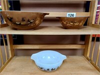 Vintage Pyrex Early American Nesting Bowls