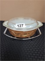 Vintage Pyrex Early American Covered Casserole