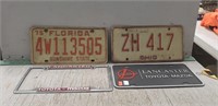 (2) Vintage License Plates & More