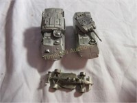 Pewter tanks and race car