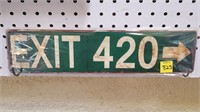 Exit 420 Tin Sign, SEALED