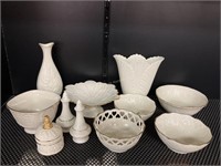 Lenox bowls, vases, salt and pepper