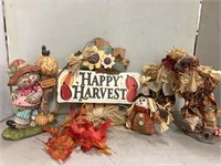 Fall decorations - scarecrows & more