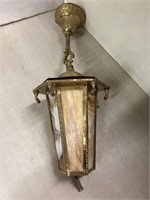 Slag glass hanging lamp