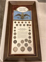 US coin display with silver
