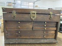 Wooden Machinist Chest with drawers