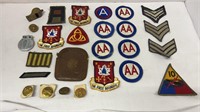 Military patches, pins, pouch and more