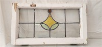 Vntg Leaded Stained Glass Window