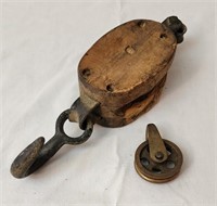 Small Block & Tackle & Brass Pulley
