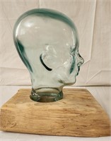 Vntg Glass Mannequin Head