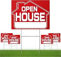 Open House Signs (5 Pack), 16" x 12" Double-Side