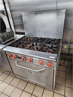CPG 6 Burner Commercial Gas Stove/Oven