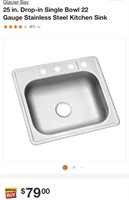 Stainless Steel Kitchen Sink (Open Box)