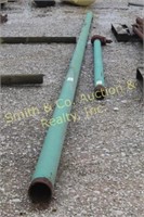 2 STICKS OF 4" PIPE, VARIOUS LENGTHS