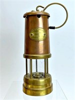 VINTAGE COPPER & BRASS MINERS LAMP