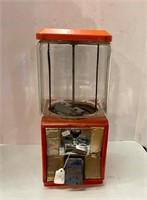 Vintage 10 Cents Candy Machine Metal & Glass