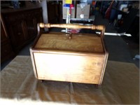 Wood sewing box