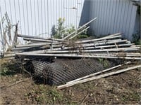 PILE OF CHAIN LINK FENCING