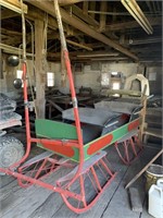 HORSE DRAWN VICTORIAN DOUBLE SEAT SLEIGH