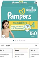 Diapers Size 4, 150 Count - Pampers Swaddlers