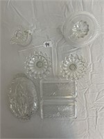 Juicer, 2 Candle Holders and dishes