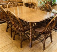 58” Dining Table with 6 Chairs