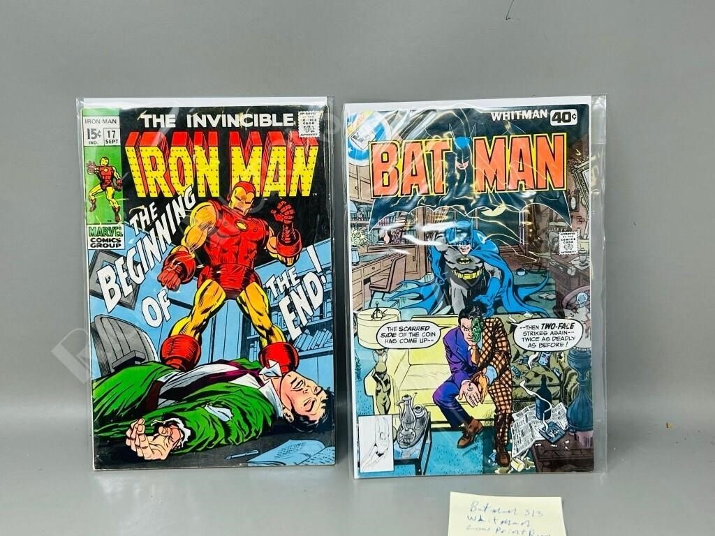 Bat Man & Iron man comics in sleeves