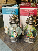 2 Battery operated Holiday lanterns w/ LED light