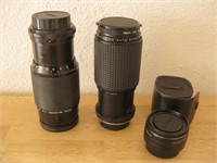 Three Camera Lenses - Two Vivitar