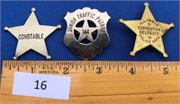 3 Badges - Constable, Jr. Traffic Patrol Wichita+