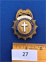 Springfield Illinois Fire Dept Chaplain Badge