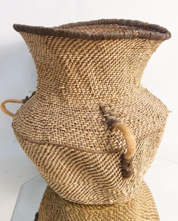 Great Basin Burden Basket with Wood  Handles