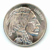 1 oz .999 Fine Silver Round - Buffalo Nickel