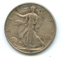 1945-P Walking Liberty Silver Half Dollar - F-VF