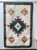 Southwest Mexican Indian Pattern Blanket Rug