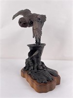 Joe Halko Owl in Flight Montana Bronze