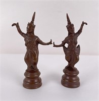 Antique Bronze Thailand Dancing Figures